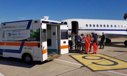 Due voli sanitari dell'Aeronautica Militare