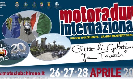 Al via il 17° motoraduno 'La Taranta'. Si festeggiano i 20 anni del Motoclub Chirone