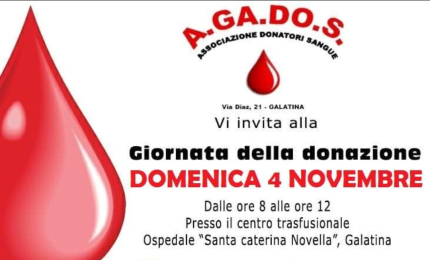 Domenica si dona il sangue presso l'Ospedale di Galatina