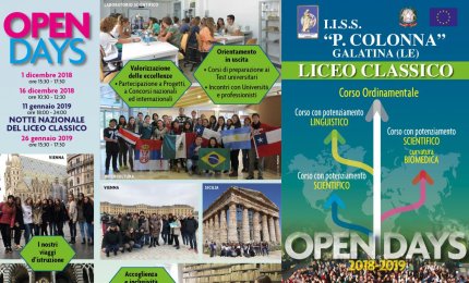 L'open day del Liceo Colonna