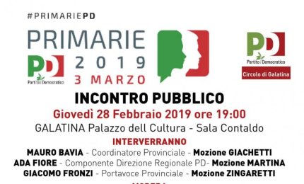 Primarie PD, a Galatina le tre mozioni a confronto