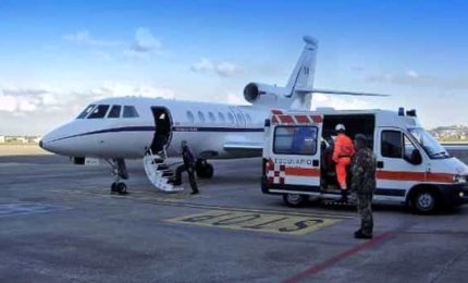 Un Falcon 50 dell'Aeronautica Militare trasporta da Lamezia a Bari una donna gravemente ustionata