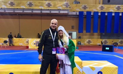 La giovanissima galatinese Maria Elisabetta Negro prima nel campionato italiano juniores di Taekwondo 