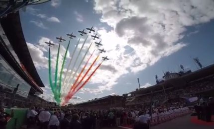 Le Frecce Tricolori sulla pista di Monza