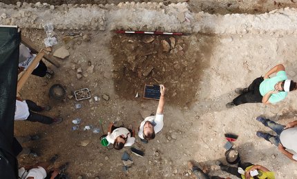 Gli archeologi di Unisalento ritrovano ad Aquinum una testa marmorea di Augusto