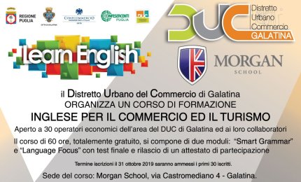 A Galatina un corso di ingese gratuito per i commercianti