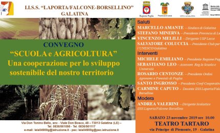 “Scuola e Agricoltura, una cooperazione per lo sviluppo sostenibile del nostro territorio"