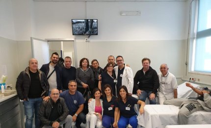 Poliziotti e donatori di sangue