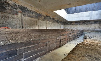 Durante gli scavi della Metro C trovati legni d'oltralpe sotto una villa romana