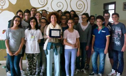 La II B della Scuola Media di Noha premiata al concorso 'Questo lo scrivo io'