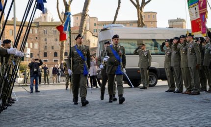 Cerimonia di consegna al Vittoriano dello stendardo del 31° Reggimento Carri 