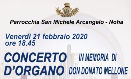 A Noha un concerto d'organo in memoria di don Donato Mellone