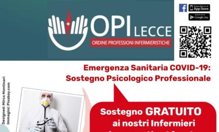 Sostegno psicologico gratuito per gli infermieri