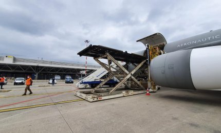 Dalla Cina e dalla Germania respiratori e materiale sanitario per l'Italia prelevato dall'Aeronautica Militare