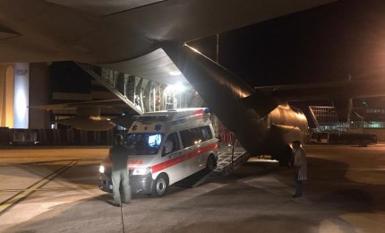 C130 dell'Aeronautica Militare trasporta da Bari a Torino venticinquenne in pericolo di vita 