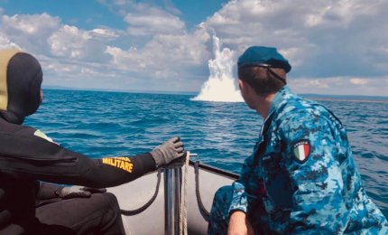 Rimossa dal litorale di San Vito una grossa bomba della II guerra mondiale