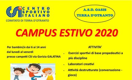 Parte il campus estivo del Csi