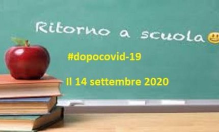 Dal 14 settembre si torna a scuola distanziati