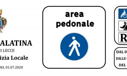  Istituite le Aree pedonali nel centro storico di Galatina