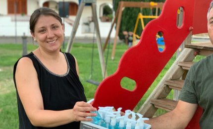 Grazie a TappiamoGalatina distribuzione a Noha di mascherine e gel disinfettante