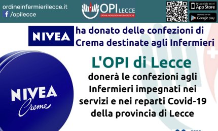 Crema Nivea per gli infermieri impegnati in reparti covid