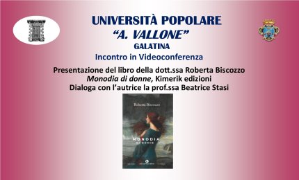 &quot;Monodia di donne&quot;, Beatrice Stasi dialoga con Roberta Biscozzo