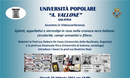 "Epiteti, appellativi e stereotipi in rosa nella cronaca nera italiana: circolarità, campi semantici e filiere"