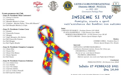 “Insieme si può - Famiglia, scuola e sport nell’assistenza dei bambini con autismo”
