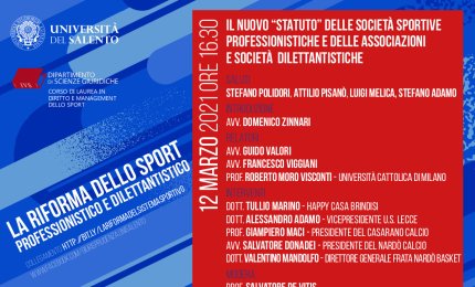 “La riforma dello sport dilettantistico e professionistico”