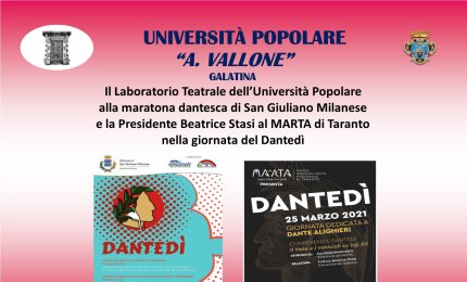 Lettura della Divina Commedia non stop. L'Università Popolare di Galatina partecipa alla maratona dantesca