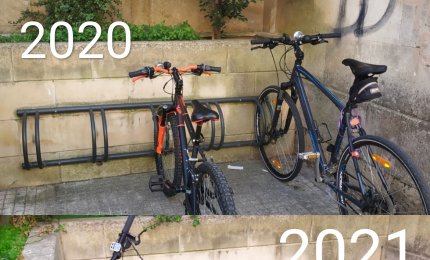 La rastrelliera scomparsa alla 'Pascoli'