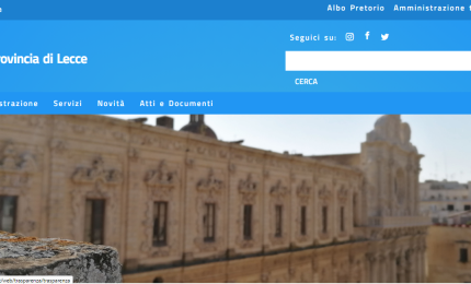 Il nuovo portale della Provincia di Lecce