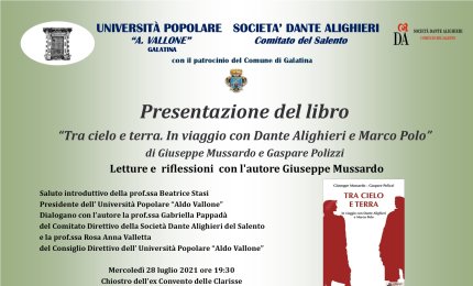 “Tra cielo e terra. In viaggio con Dante Alighieri e Marco Polo” 