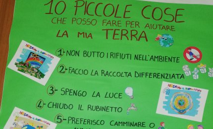 "10 piccole cose per salvare la terra" e il Ministro Bianchi scrive alle bambine e ai bambini del Polo 3 di Galatina
