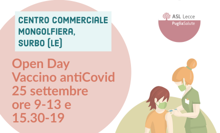 COVID-19. Vaccini per tutti gli over 12 senza prenotazione nel Centro Commerciale Mongolfiera di Surbo