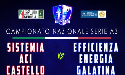 L'Olimpia Sbv Galatina apre la seconda stagione in A3 a Catania