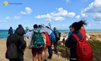 Sono giunti a Torre Guaceto i pellegrini di “Via Francigena - Road to Rome 2021. Start again!”