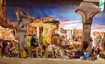 Un presepe artigianale napoletano realizzato nel Presidio territoriale di Assistenza di Nardò