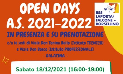 Al via gli open day del Laporta / Falcone e Borsellino