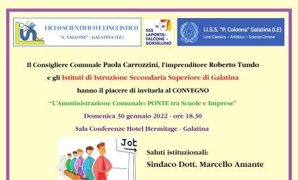 “L’Amministrazione Comunale: Ponte tra Scuole e Imprese” 