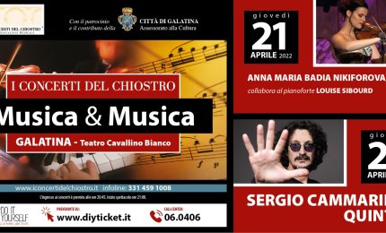 “Musica &amp; Musica”, in Aprile al Cavallino Bianco una rassegna firmata "I Concerti del Chiostro"