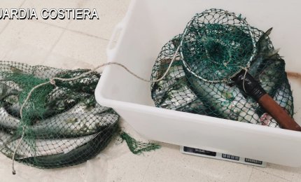 Sequestrati 40 kg di pesce e multati ad Otranto i pescatori di frodo
