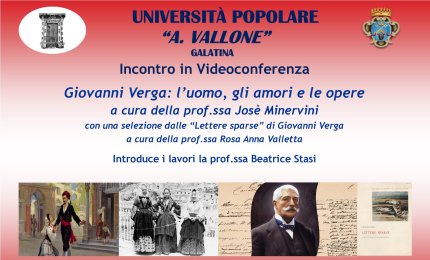 “Giovanni Verga: l’uomo, gli amori e le opere”