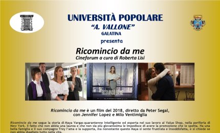 "Ricomincio da me", in presenza all'Università Popolare di Galatina