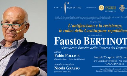 Fausto Bertinotti a Galatina per parlare di Costituzione con Fabio Pollice e Nicola Grasso
