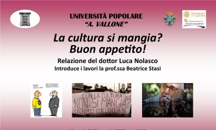 La cultura si mangia? Buon appetito!