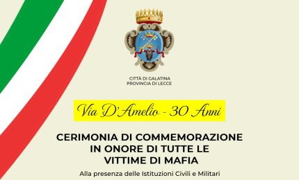 30° Anniversario della strage di Via D'Amelio, Galatina non dimentica