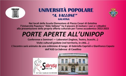 &quot;Porte aperte all'Unipop&quot; di Galatina