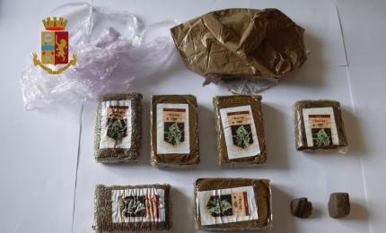 Quarantenne di Cutrofiano arrestato dalla Polizia di Galatina per presunto spaccio di hashish