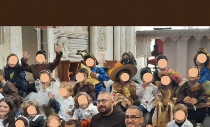 I bimbi della "Maria Gloria Vallone" nella Basilica Orsiniana per rappresentare il Cantico delle Creature